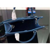 Louis Vuitton LV Women OnTheGo PM Tote Navy Nacre Embossed Grained Cowhide Leather