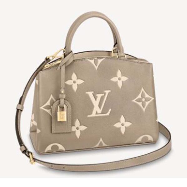 Louis Vuitton LV Women Petit Palais Handbag Tourterelle Crème Embossed Grained Cowhide Leather