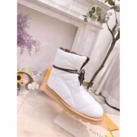 Louis Vuitton LV Women Pillow Comfort Ankle Boot White Nylon Down Interior