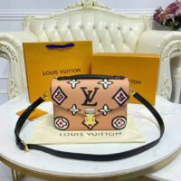 Louis Vuitton LV Women Pochette Métis Handbag Arizona Beige Monogram Coated Canvas Cowhide