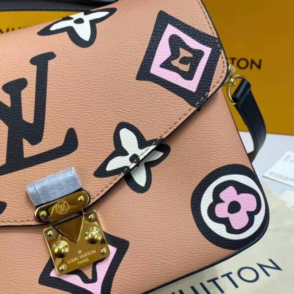 Louis Vuitton LV Women Pochette Métis Handbag Arizona Beige Monogram Coated Canvas Cowhide (6)