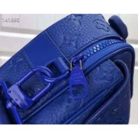 Louis Vuitton LV Women S Lock Sling Bag Blue Monogram Embossed Taurillon Cowhide Leather