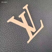 Louis Vuitton LV Women Speedy Bandoulière 25 Handbag Black Beige Embossed Grained Cowhide