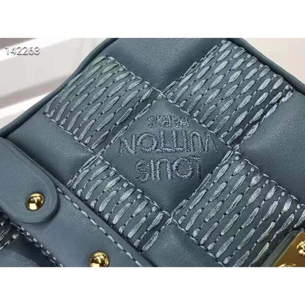 Louis Vuitton LV Women Troca PM Glacier Blue Damier Quilt Lambskin Calfskin (1)