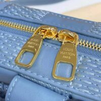 Louis Vuitton LV Women Troca PM Handbag Glacier Blue Damier Quilt Lambskin