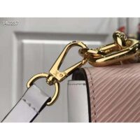 Louis Vuitton LV Women Twist MM Handbag Pink Epi Smooth Grained Leather