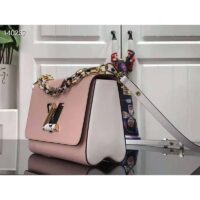 Louis Vuitton LV Women Twist MM Handbag Pink Epi Smooth Grained Leather