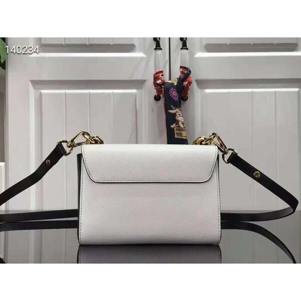 Louis Vuitton LV Women Twist MM Handbag White Epi Smooth Grained Leather (8)