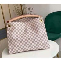 Louis Vuitton Unisex Artsy MM Damier Azur Coated Canvas Natural Cowhide Leather