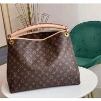 Louis Vuitton Unisex Artsy MM Monogram Coated Canvas Natural Cowhide Leather