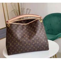 Louis Vuitton Unisex Artsy MM Monogram Coated Canvas Natural Cowhide Leather