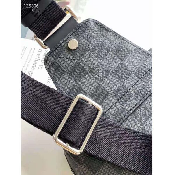 Louis Vuitton Unisex Avenue Sling Bag Coated Damier Graphique Canvas Textile Lining (9)