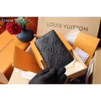 Louis Vuitton Unisex Pocket Organizer Slender Black Monogram Seal Cowhide Leather