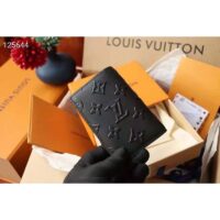 Louis Vuitton Unisex Pocket Organizer Slender Black Monogram Seal Cowhide Leather