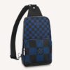 Louis Vuitton LV Unisex Avenue Slingbag Navy Blue Black Damier Infini 3D Cowhide