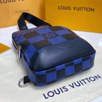 Louis Vuitton LV Unisex Avenue Slingbag Navy Blue Black Damier Infini 3D Cowhide