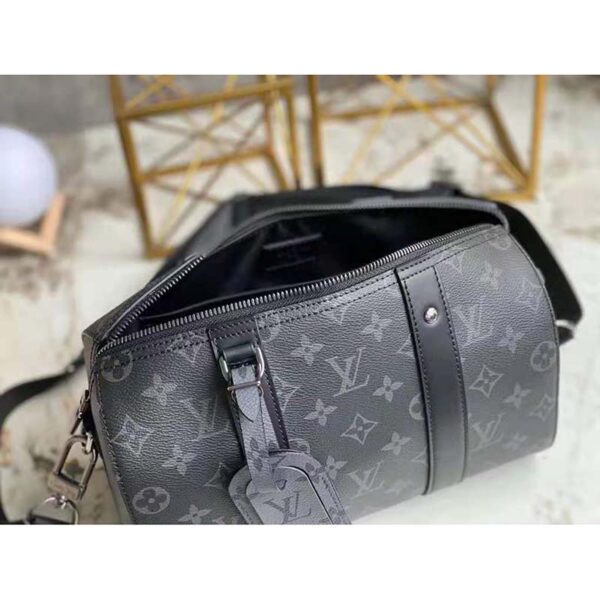 Louis Vuitton LV Unisex City Keepall Monogram Eclipse Monogram Eclipse Reverse Coated Canvas (10)