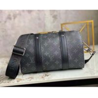 Louis Vuitton LV Unisex City Keepall Monogram Eclipse Monogram Eclipse Reverse Coated Canvas