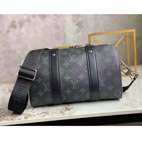 Louis Vuitton LV Unisex City Keepall Monogram Eclipse Monogram Eclipse Reverse Coated Canvas (3)