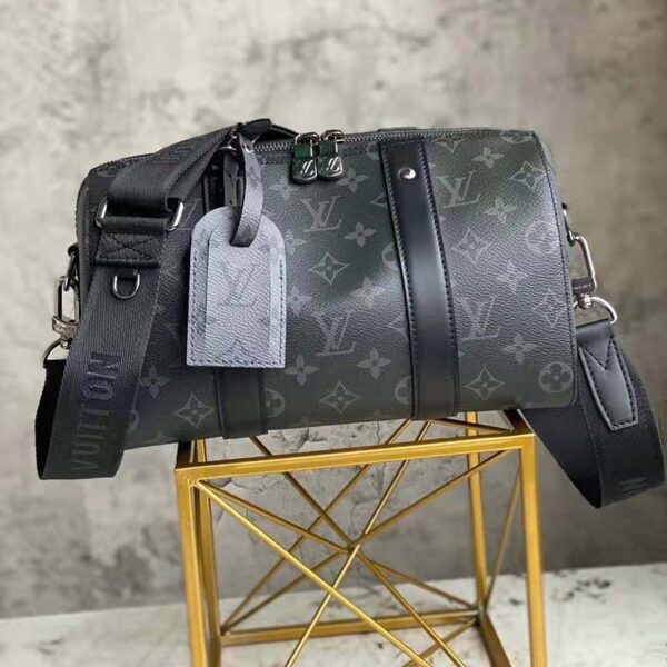 Louis Vuitton LV Unisex City Keepall Monogram Eclipse Monogram Eclipse Reverse Coated Canvas (4)