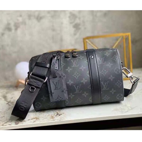 Louis Vuitton LV Unisex City Keepall Monogram Eclipse Monogram Eclipse Reverse Coated Canvas (8)