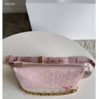 Louis Vuitton LV Unisex Coussin PM Handbag Dragée Light Pink Monogram Embossed Puffy Lambskin