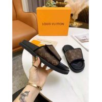 Louis Vuitton LV Unisex Miami Mule Ebene Monogram Canvas Velcro Strap