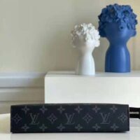 Louis Vuitton LV Unisex Pochette Voyage MM Monogram Eclipse Coated Canvas