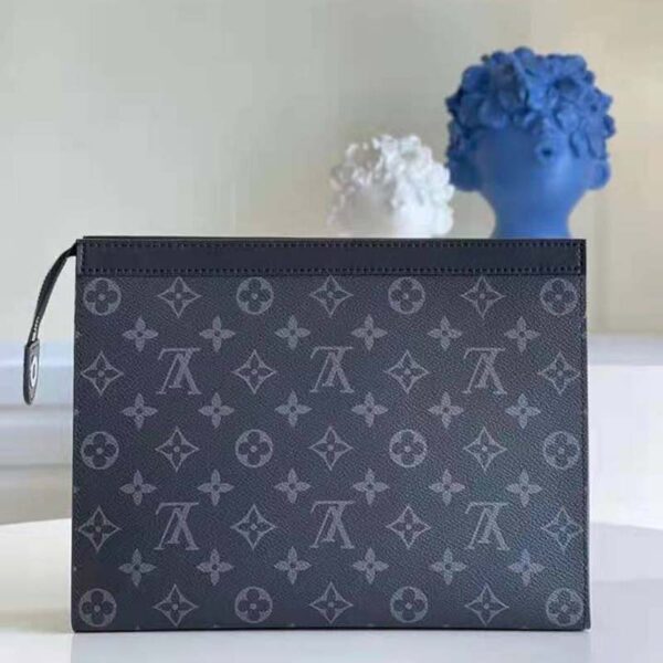 Louis Vuitton LV Unisex Pochette Voyage MM Monogram Eclipse Coated Canvas (5)