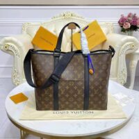 Louis Vuitton LV Unisex WeekEnd Tote PM Monogram Macassar Coated Canvas Cowhide Leather