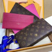 Louis Vuitton LV Women Félicie Pochette Fuchsia Pink Monogram Coated Canvas