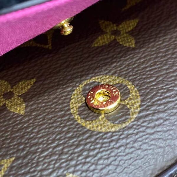 Louis Vuitton LV Women Félicie Pochette Fuchsia Pink Monogram Coated Canvas (5)