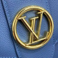 Louis Vuitton LV Women LV Pont 9 Soft MM Handbag Bleu Général Rouge Grained Calfskin