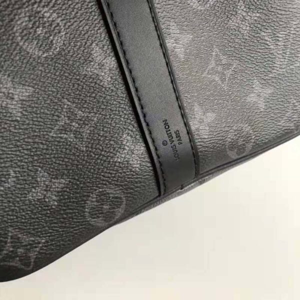 Louis Vuitton LV Unisex Keepall Bandoulière 50 Monogram Eclipse Reverse Coated Canvas (12)