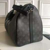 Louis Vuitton LV Unisex Keepall Bandoulière 50 Monogram Eclipse Reverse Coated Canvas