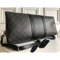 Louis Vuitton LV Unisex Keepall Bandoulière 50 Monogram Eclipse Reverse Coated Canvas