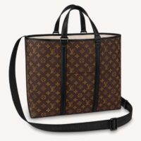 Louis Vuitton LV Unisex WeekEnd Tote GM Monogram Canvas Cowhide Leather