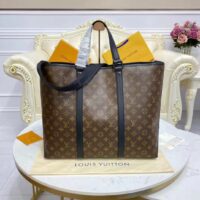 Louis Vuitton LV Unisex WeekEnd Tote GM Monogram Canvas Cowhide Leather