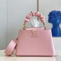 Louis Vuitton LV Women Capucines BB Handbag Pink Taurillon Calfskin