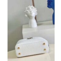 Louis Vuitton LV Women Capucines Mini Handbag White Taurillon Leather