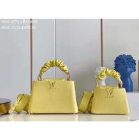 Louis Vuitton LV Women Capucines Mini Handbag Yellow Taurillon Calfskin