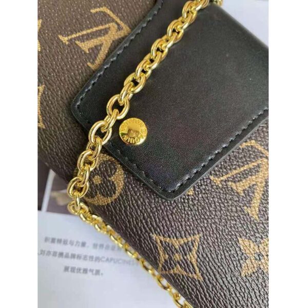 Louis Vuitton LV Women Padlock On Strap Bag Black Monogram Coated Canvas Cowhide Leather (2)