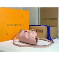 Louis Vuitton LV Women Scala Mini pouch Magnolia Pink Mahina Perforated Calf Leather