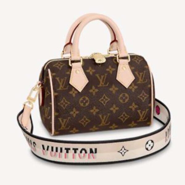 Louis Vuitton LV Women Speedy Bandoulière 20 Handbag Black Monogram Coated Canvas (1)