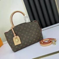 Louis Vuitton LV Women Tote Bag Monogram Coated Canvas Natural Cowhide Leather