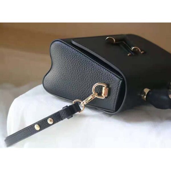 Louis Vuitton LV Women Twist MM Handbag Black Taurillon Leather Smooth Calfskin (3)