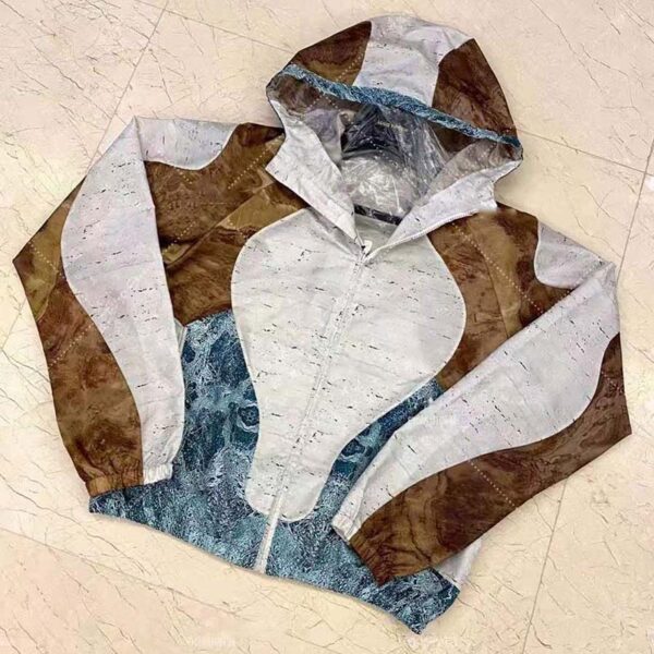 Louis Vuitton Men Monogram Marble Windbreaker Polyamide Blue Regular Fit (5)