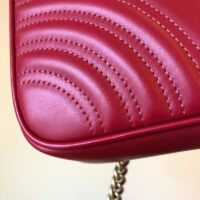 Gucci GG Women GG Marmont Matelassé Mini Bag Red Double G (19)