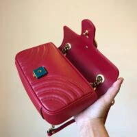 Gucci GG Women GG Marmont Matelassé Mini Bag Red Double G (19)