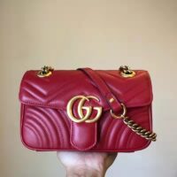 Gucci GG Women GG Marmont Matelassé Mini Bag Red Double G (19)